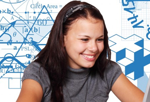 Teenage Girl with Math Background