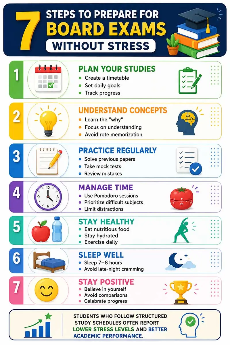 Infographic: Stress-Free Board Exam Success Plan