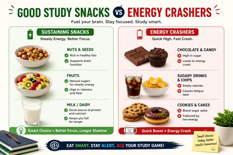 Healthy-snacks-vs-Energy Crashers-healthy study habits