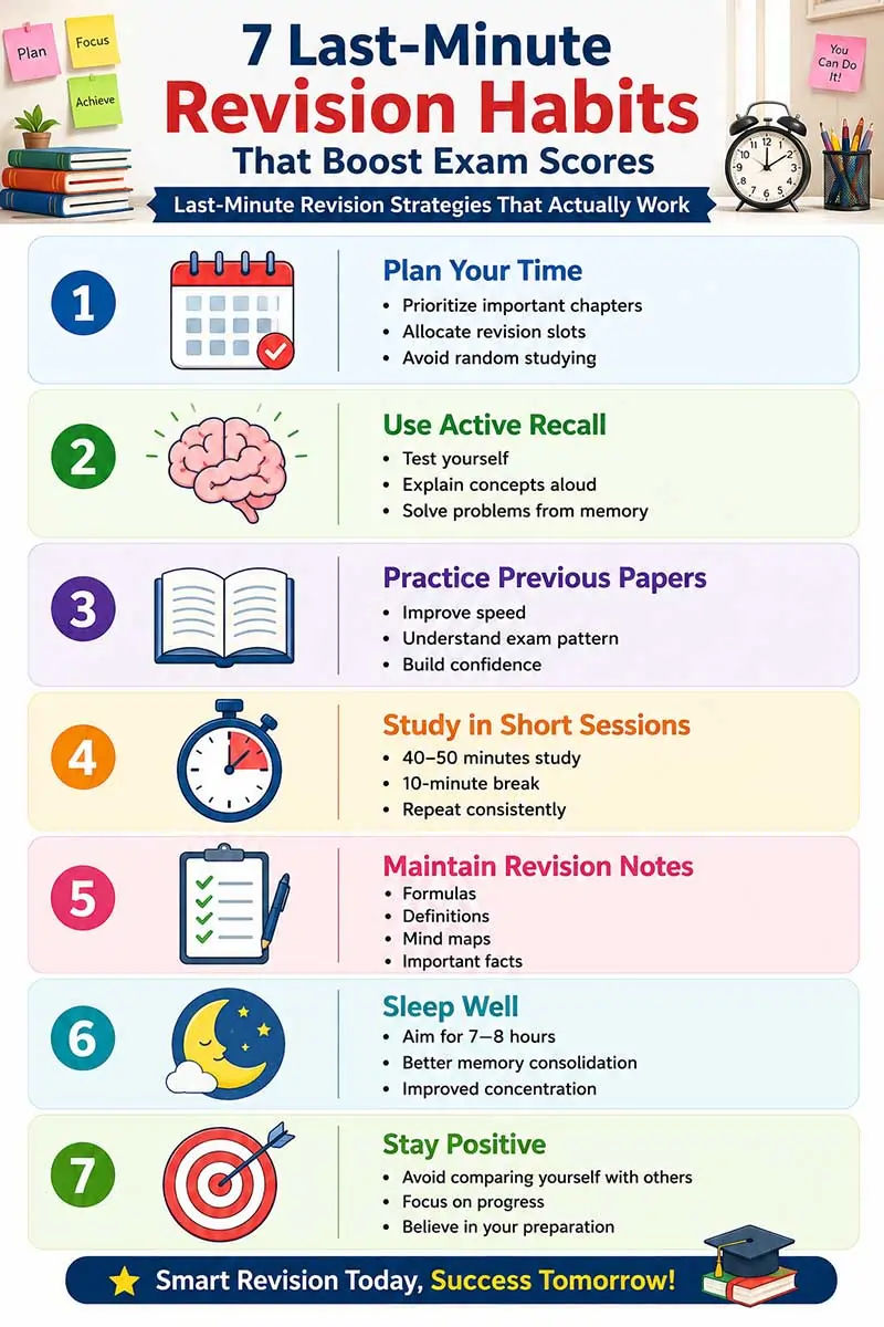 Infographic: 7 Last-Minute Revision Habits That Boost Exam Scores