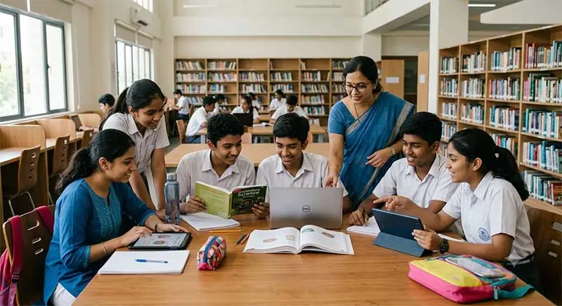 children-studying-in-the-library-room