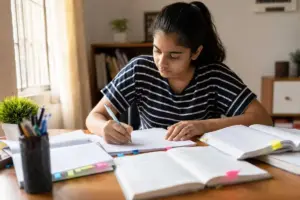 Indian student building a subject-wise revision plan before CBSE mid-term exams