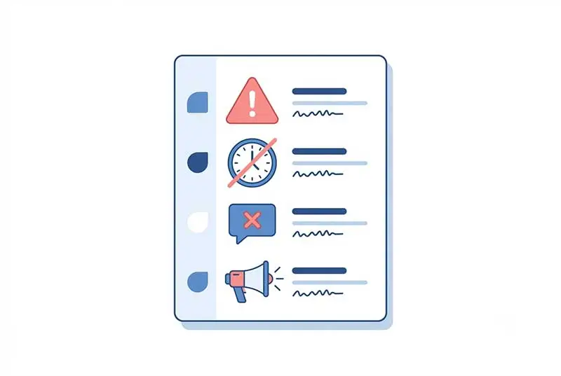 Illustration of common red flags to watch for when evaluating an educational YouTube channel
